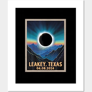 Total Solar Eclipse 2024 Leakey Texas Posters and Art